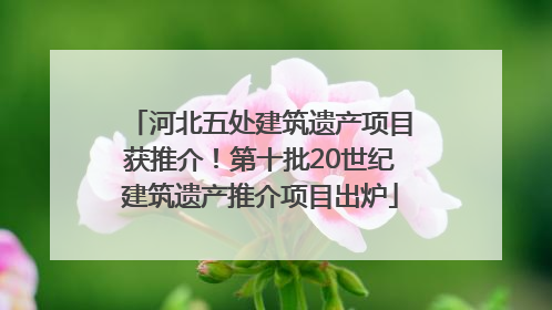 河北五处建筑遗产项目获推介！第十批20世纪建筑遗产推介项目出炉